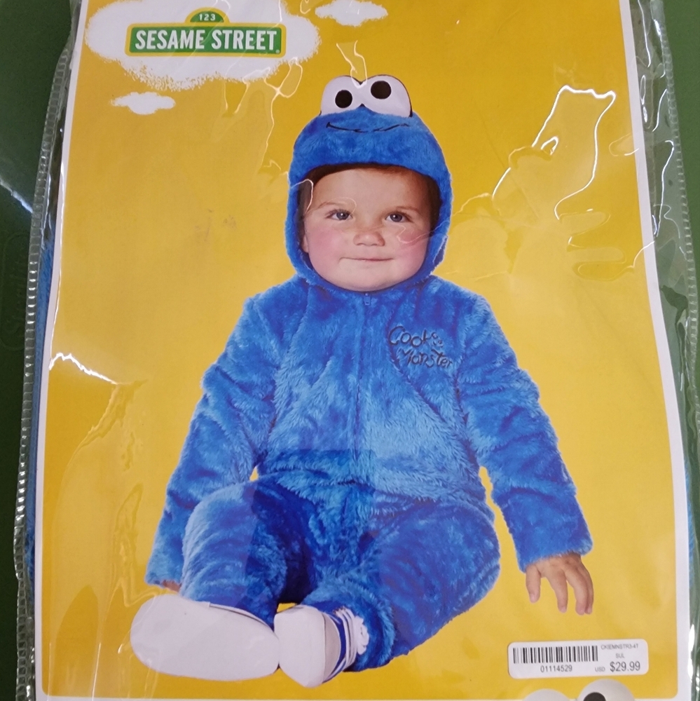 Sesame Street Cookie Monster Costume for Kids - Vibrant Blue